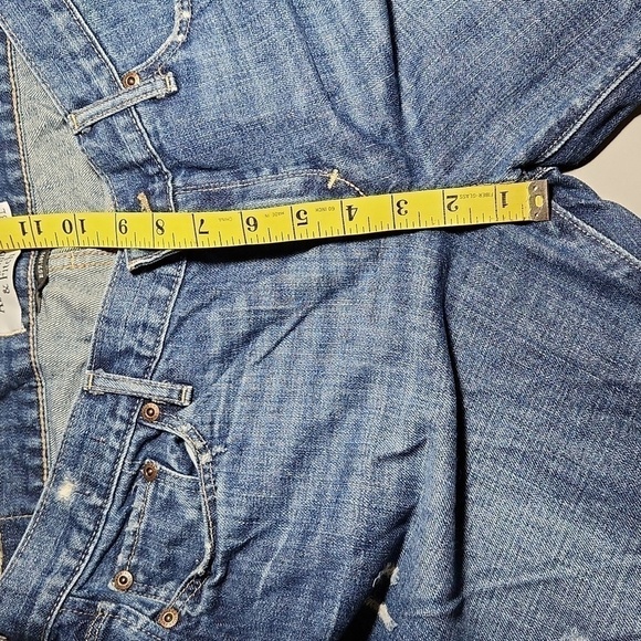 Size 8L 𝅺Jean distressed Cotton Boot cut flaired ABERCROMBIE & FITCH - Picture 9 of 13